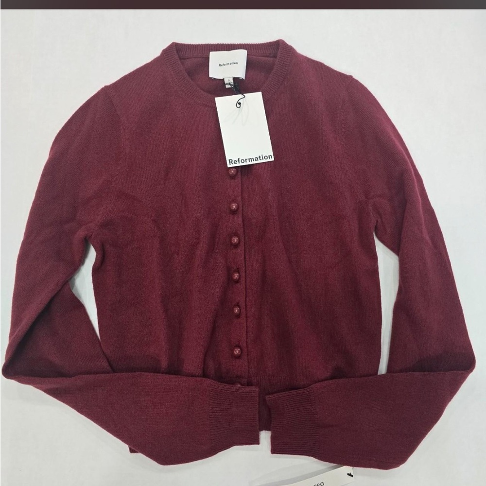 Reformation Caspia 100% Cashmere Cardigan